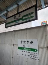 北上駅の駅名標